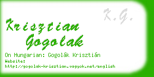 krisztian gogolak business card