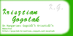 krisztian gogolak business card